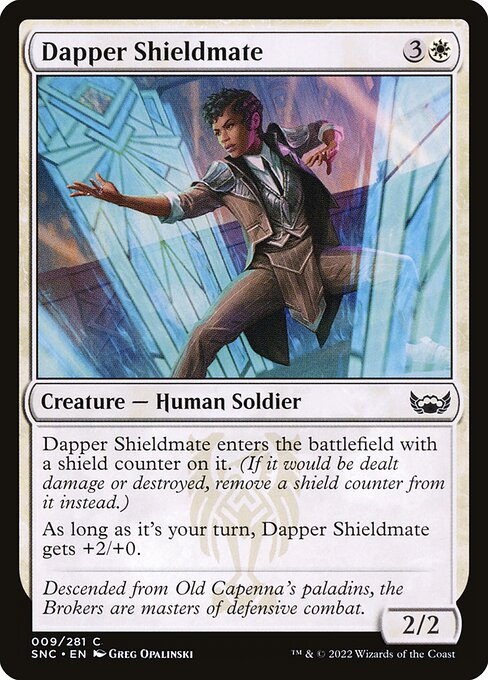 Dapper Shieldmate – Streets of New Capenna (SNC-9) Magic: The Gathering card