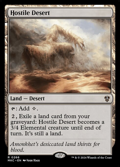 Hostile Desert – Commander: Murders at Karlov Manor (MKC-266) Magic: The Gathering card