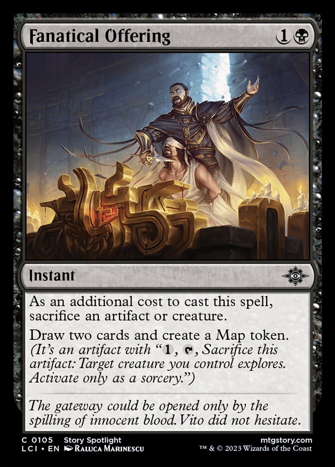 Magic-kaart Fanatical Offering LCI-105 uit The Lost Caverns of Ixalan (Common)