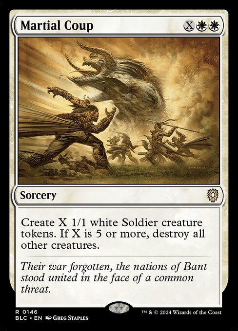 Martial Coup – Commander: Bloomburrow (BLC-146) Magic: The Gathering card