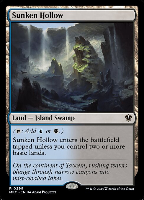 Sunken Hollow – Commander: Murders at Karlov Manor (MKC-299) Magic: The Gathering card Hoofdafbeelding