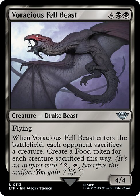 Voracious Fell Beast – The Lord of the Rings: Tales of Middle-earth (LTR-113) Magic: The Gathering card | LC-REM-20260804-15150949040460-d9b7d7f8-503d-4660-9a18-6a8e2fcaa25f