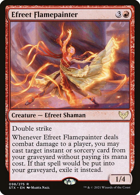 Efreet Flamepainter – Strixhaven: School of Mages (STX-98) Magic: The Gathering card Hauptbild