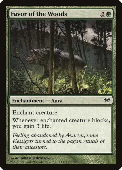 Favor of the Woods – Dark Ascension (DKA-113) Magic: The Gathering card