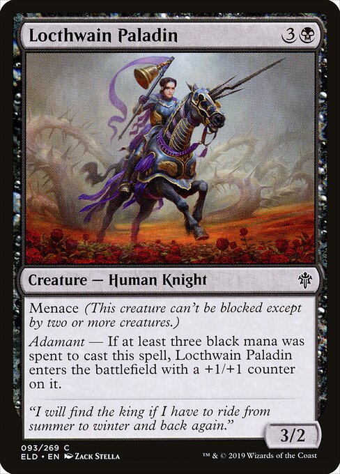 Locthwain Paladin – Throne of Eldraine (ELD-93) Magic: The Gathering card