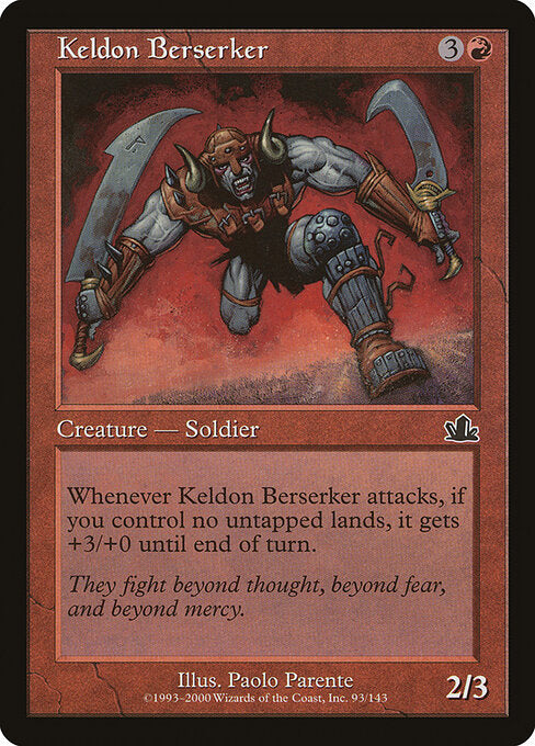 Keldon Berserker – Prophecy (PCY-93) Magic: The Gathering card | LC-REM-20260804-15526040928588-daa3f9c0-66ff-4b94-b0c3-e1c65d2040b9