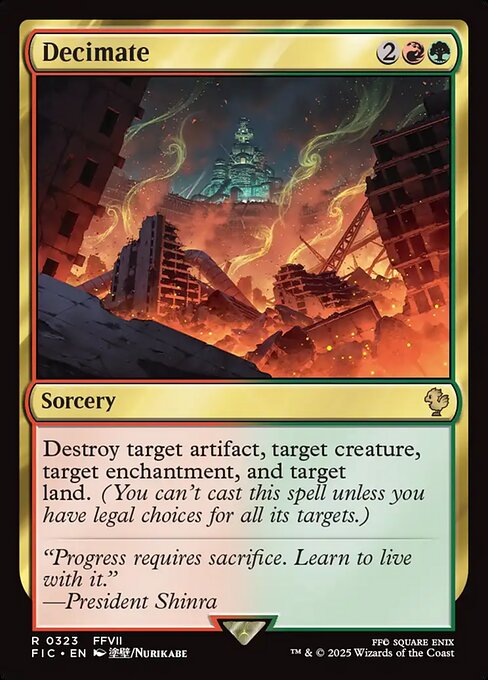 Decimate – Final Fantasy Commander (FIC-323) Magic: The Gathering card | LC-REM-20260804-15339547165004-dae88c31-77a5-40aa-84be-d74b4545a6ee