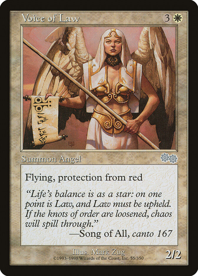 Magic-kaart Voice of Law USG-55 uit Urza's Saga (Uncommon)