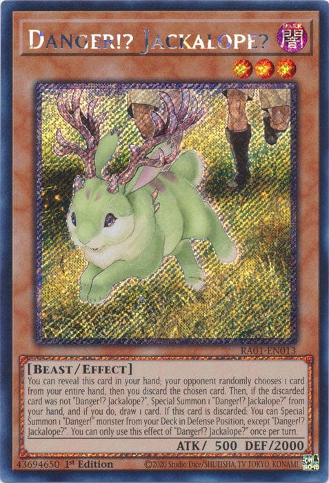 Danger!? Jackalope? (Platinum Secret Rare) - RA01-EN013 - Platinum Secret Rare - 1st Edition