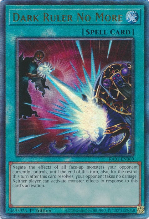 Dark Ruler No More (PUR) - RA01-EN060 - Prismatic Ultimate Rare - 1st Edition