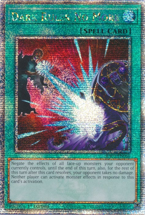 Dark Ruler No More - RA01-EN060 - Quarter Century Secret Rare - 1st Edition