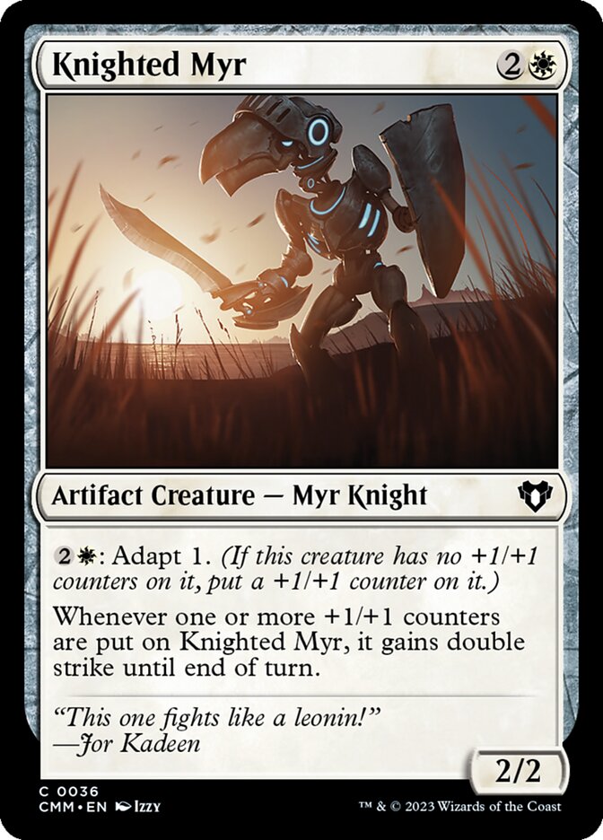 Knighted Myr - Commander Masters (Common) [CMM-36] Main image