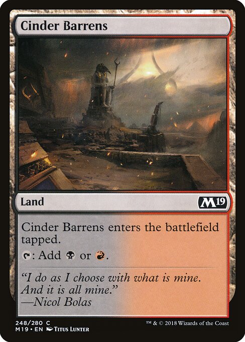 Cinder Barrens – Core 2019 (M19-248) Magic: The Gathering card