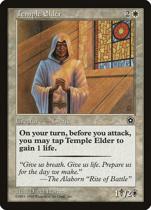 Temple Elder – Portal Second Age (P02-24) Magic: The Gathering card | LC-REM-20260804-15339678826828-db4d4b14-d774-430c-a483-be04a238718d Hoofdafbeelding