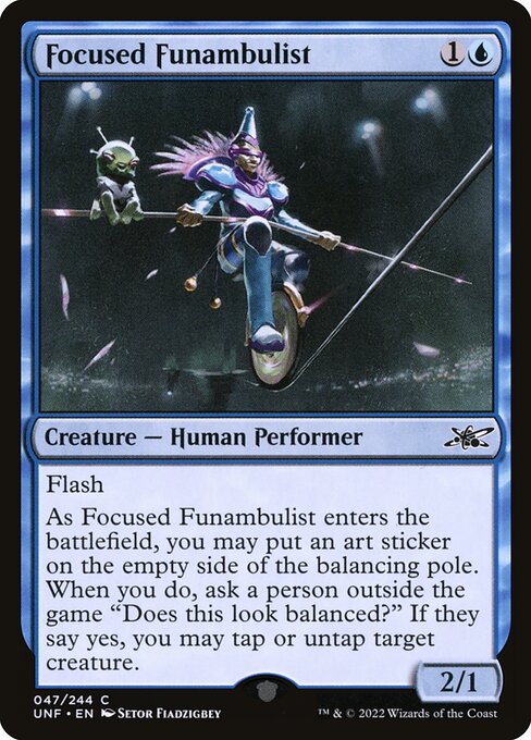 Focused Funambulist – Unfinity (UNF-47) Magic: The Gathering card Hauptbild