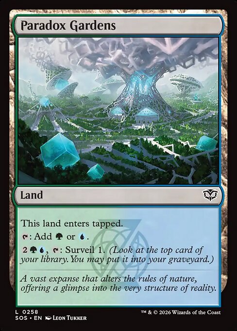 Paradox Gardens – Secrets of Strixhaven (SOS-258) Magic: The Gathering card Imagen principal del producto