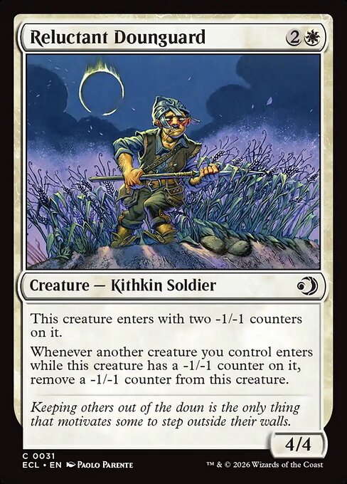 Reluctant Dounguard – Lorwyn Eclipsed (ECL-31) Magic: The Gathering card