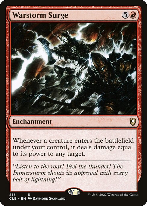 Warstorm Surge – Commander Legends: Battle for Baldur's Gate (CLB-815) Magic: The Gathering card | LC-REM-20260804-15151751725388-dbe1bfe0-0be7-496d-94db-e8028d4d9493 Image principale du produit