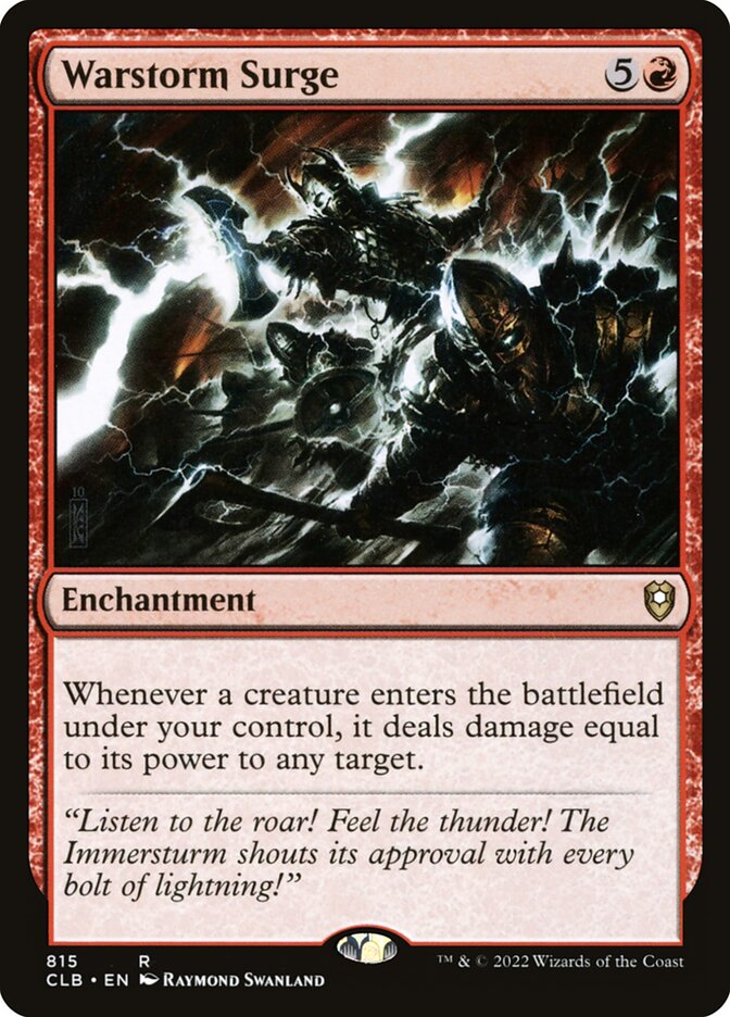 Magic-kaart Warstorm Surge CLB-815 uit Commander Legends: Battle for Baldur's Gate (Rare)