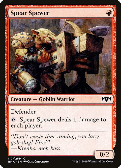 Spear Spewer – Ravnica Allegiance (RNA-117) Magic: The Gathering card