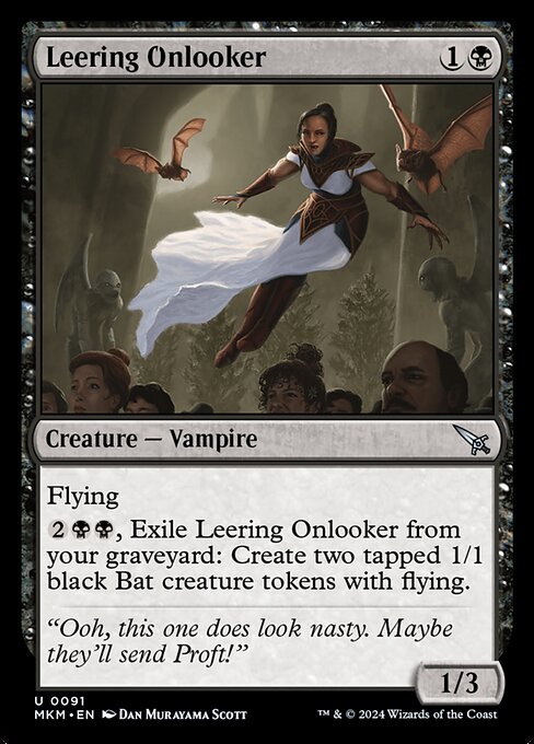 Leering Onlooker – Murders at Karlov Manor (MKM-91) Magic: The Gathering card