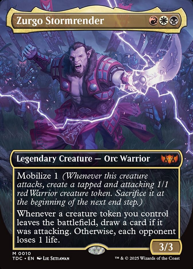 Magic-kaart Zurgo Stormrender TDC-10 uit Tarkir: Dragonstorm Commander (Mythic) Hoofdafbeelding