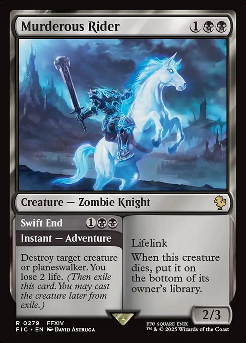 Murderous Rider // Swift End – Final Fantasy Commander (FIC-279) Magic: The Gathering card | LC-REM-20260804-15339624989004-dd239710-62ef-43b5-aea2-e82bb385744d