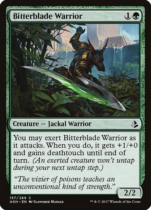 Bitterblade Warrior – Amonkhet (AKH-157) Magic: The Gathering card