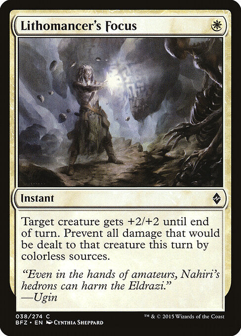Lithomancer's Focus – Battle for Zendikar (BFZ-38) Magic: The Gathering card