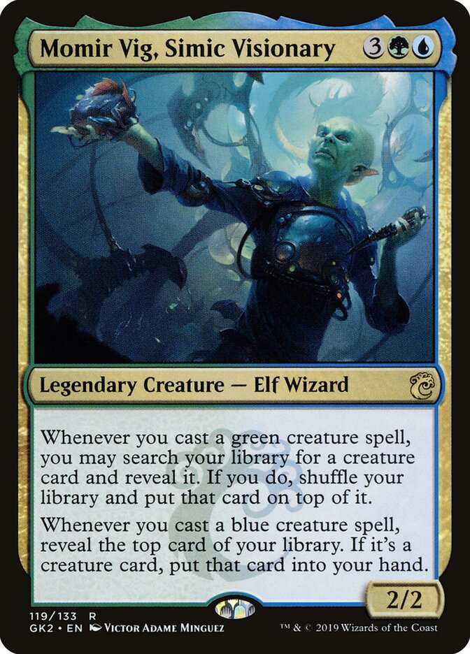 Magic-kaart Momir Vig, Simic Visionary GK2-119 uit Ravnica Allegiance: Guild Kits (Rare) Imagen principal del producto