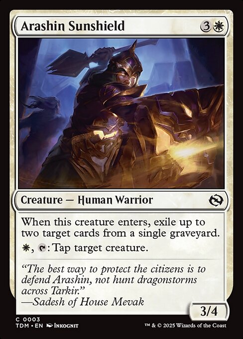 Arashin Sunshield – Tarkir: Dragonstorm (TDM-3) Magic: The Gathering card | LC-REM-20260804-15401856532812-dd7102d8-90b3-45a1-b66d-dcca469b1fb6 Hauptbild