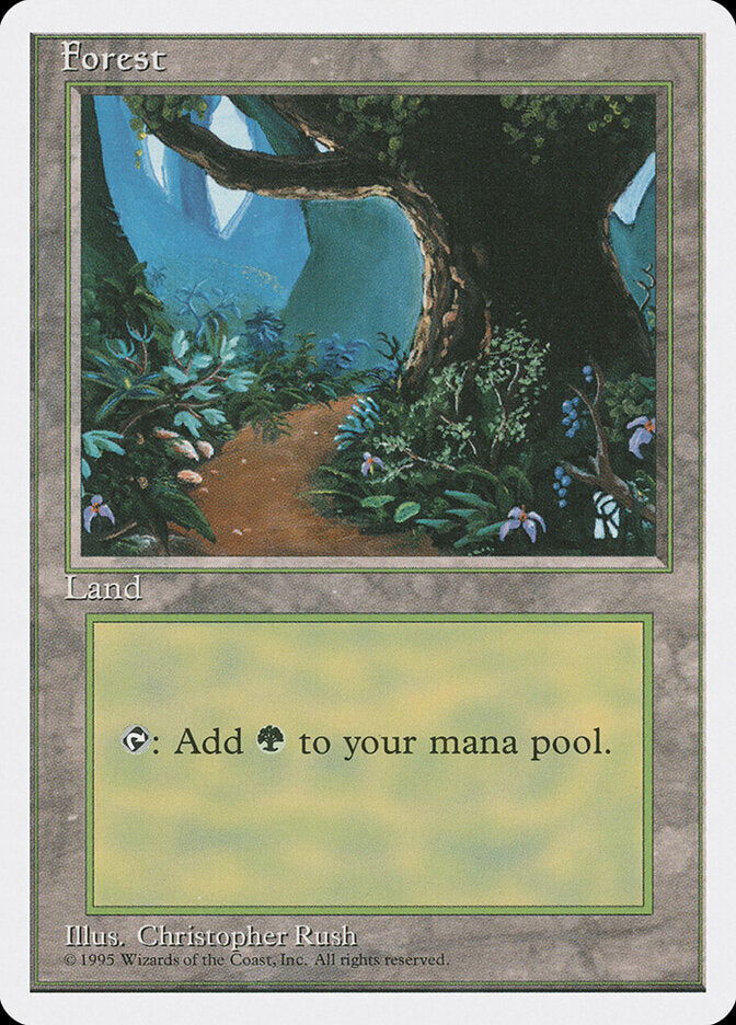 Magic-kaart Forest 4ED-377 uit Fourth Edition (Land)