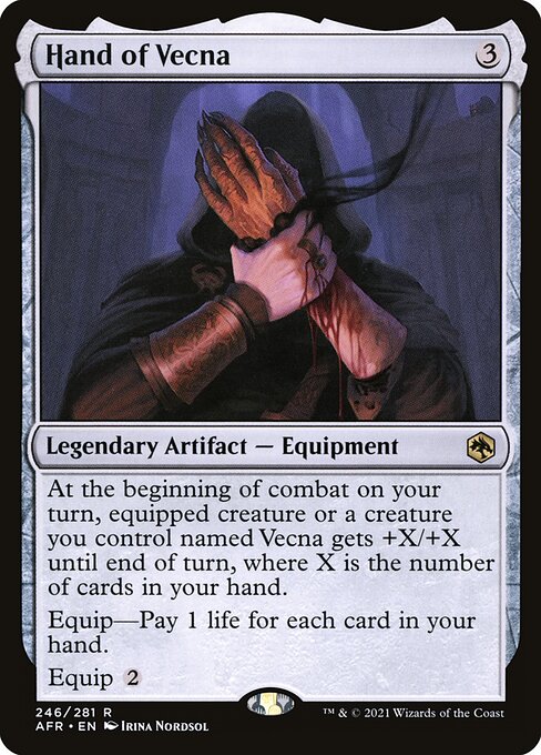 Hand of Vecna – Adventures in the Forgotten Realms (AFR-246) Magic: The Gathering card