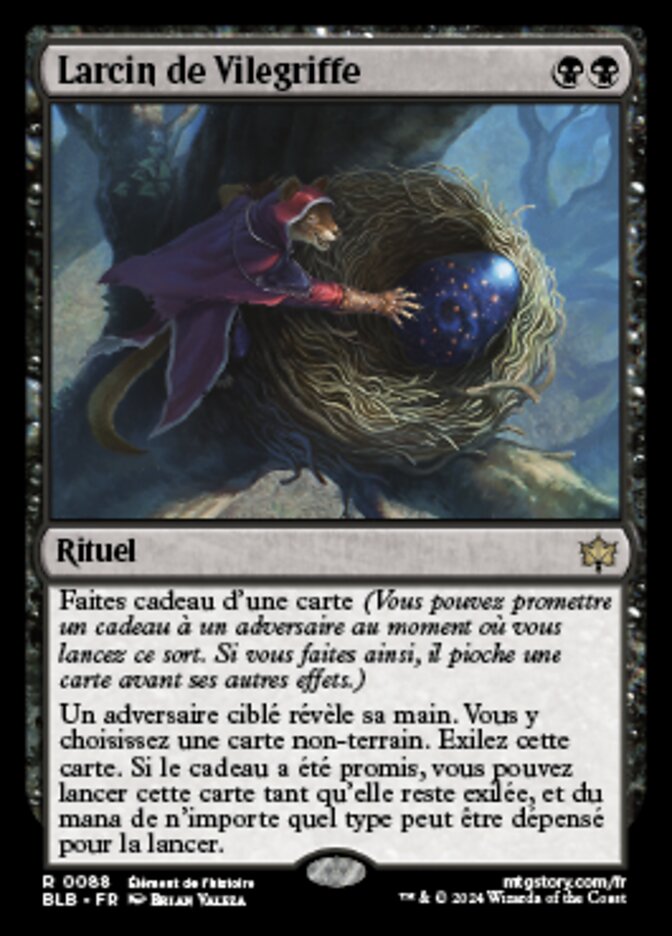 Magic-kaart Cruelclaw's Heist BLB-88 uit Bloomburrow (Rare) Immagine principale del prodotto