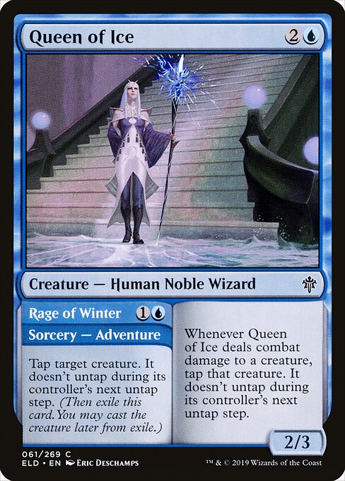 Queen of Ice // Rage of Winter – Throne of Eldraine (ELD-61) Magic: The Gathering card