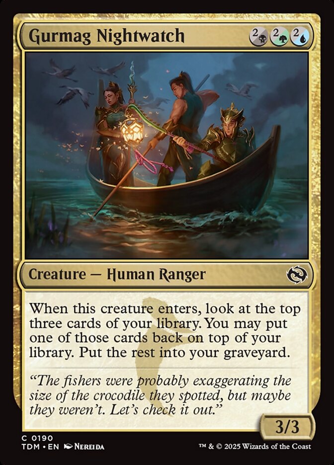 Magic-kaart Gurmag Nightwatch TDM-190 uit Tarkir: Dragonstorm (Common)
