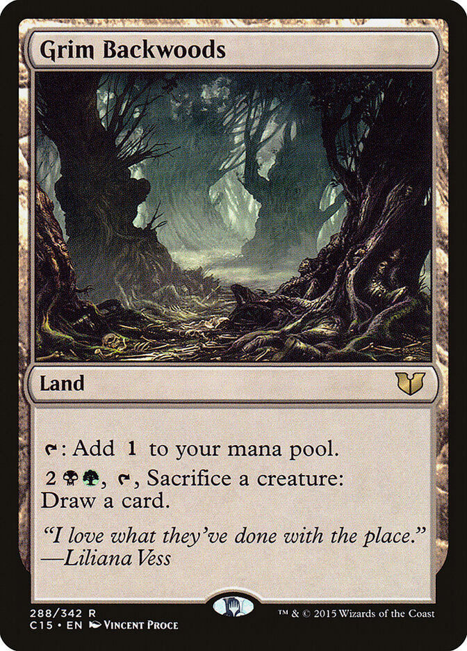Magic-kaart Grim Backwoods C15-288 uit Commander 2015 (Rare) Image principale du produit