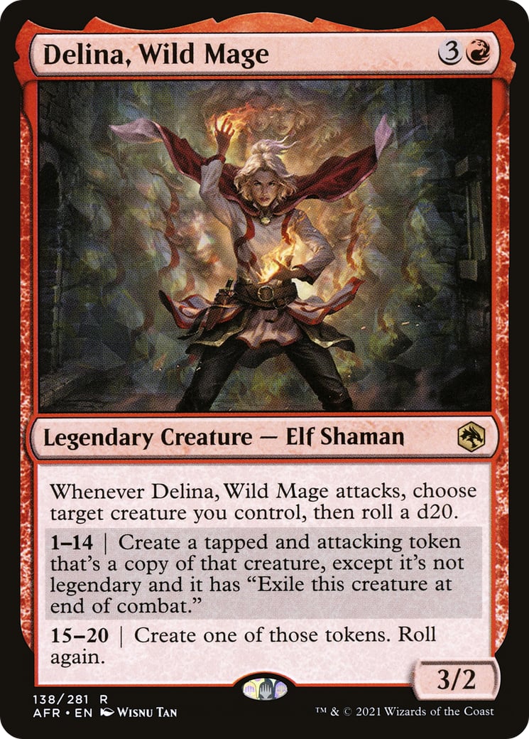 Delina, Wild Mage – Adventures in the Forgotten Realms 138 – Magic: The Gathering single card | Lichcards Hauptbild