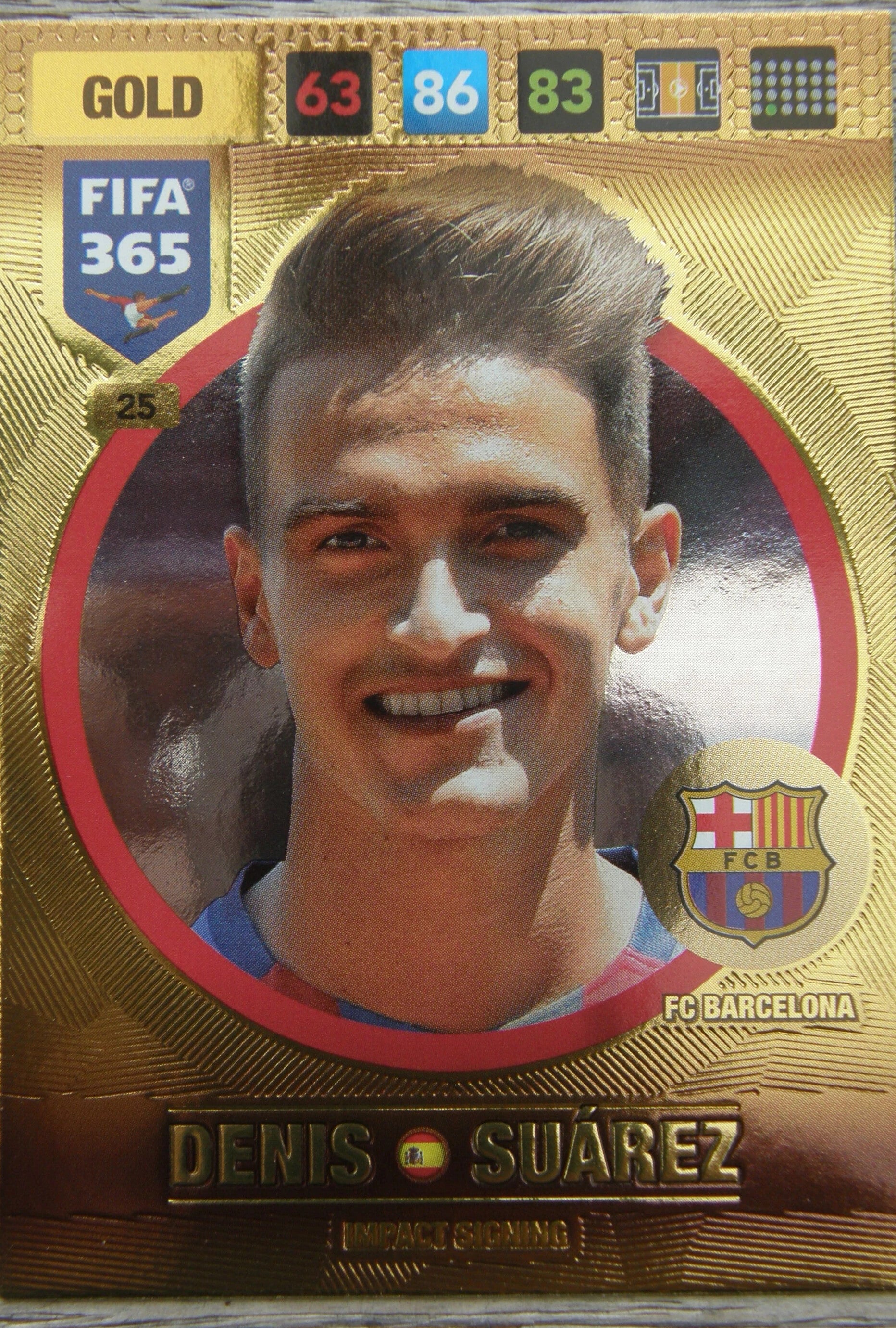 Denis Suárez - FIFA 365: 2017 Adrenalyn XL Impact Signing #25 - Near Mint