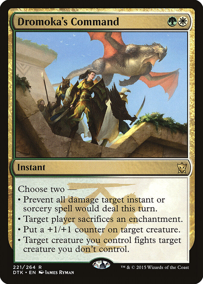Magic-kaart Dromoka's Command DTK-221 uit Dragons of Tarkir (Rare)