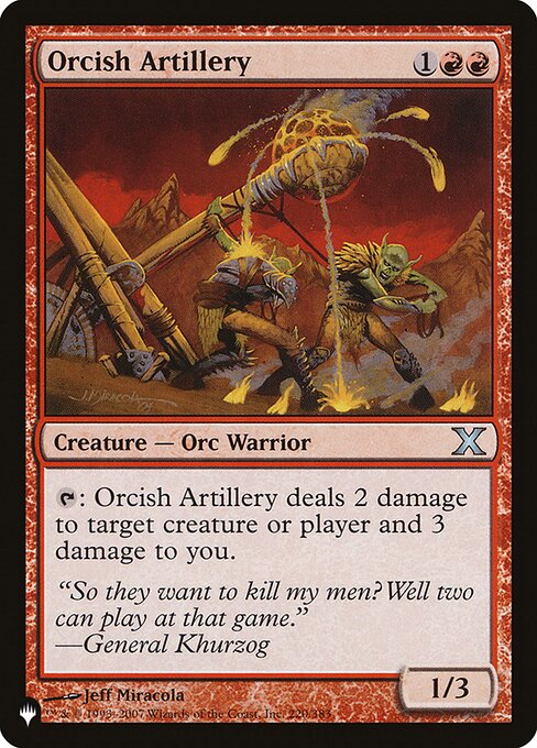 Orcish Artillery – The List (PLST-10E-220) Magic: The Gathering card | LC-REM-20260804-15151254470988-df22bbbe-6e4f-4623-b22e-028a7592d831