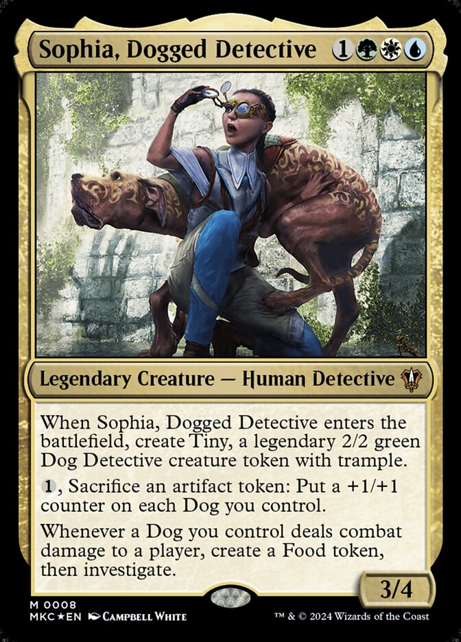 Magic-kaart Sophia, Dogged Detective MKC-8 uit Commander: Murders at Karlov Manor (Mythic)