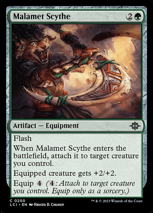 Malamet Scythe – The Lost Caverns of Ixalan (LCI-200) Magic: The Gathering card Hauptbild