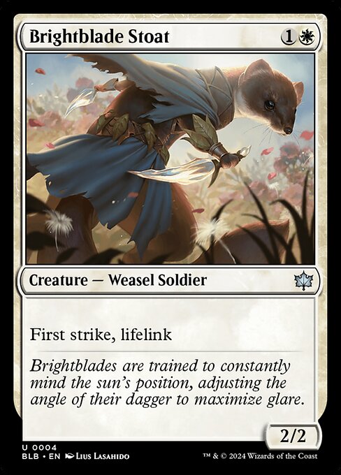 Brightblade Stoat – Bloomburrow (BLB-4) Magic: The Gathering card