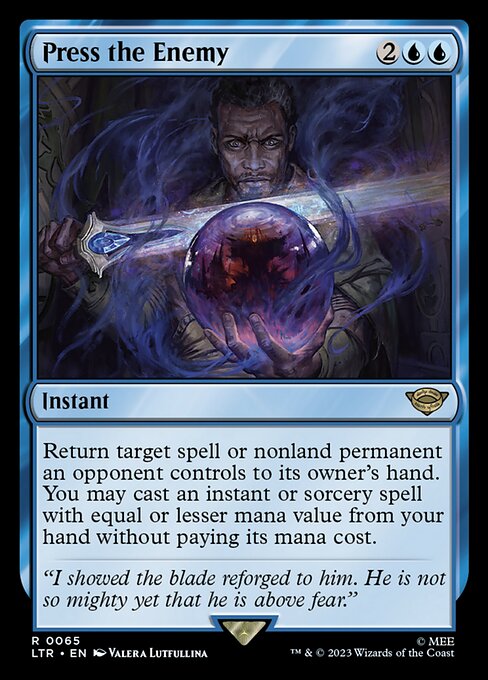Press the Enemy – The Lord of the Rings: Tales of Middle-earth (LTR-65) Magic: The Gathering card