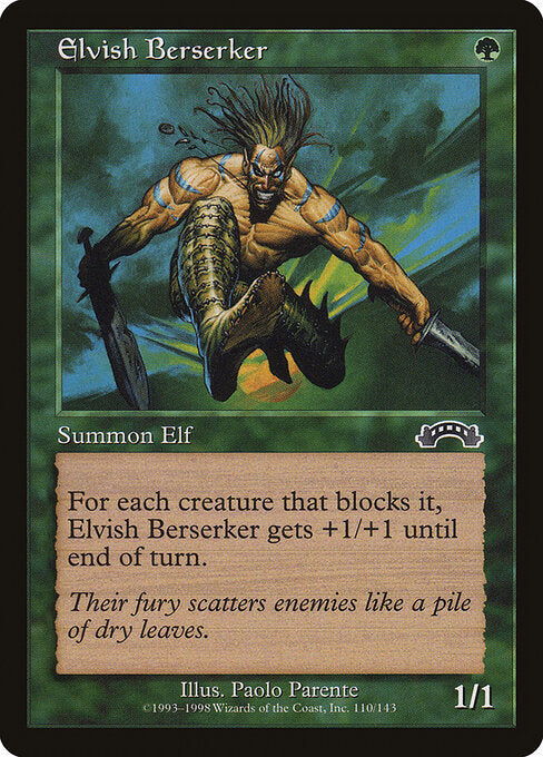 Elvish Berserker – Exodus (EXO-110) Magic: The Gathering card