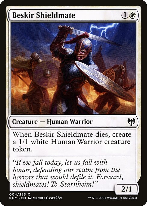 Beskir Shieldmate – Kaldheim (KHM-4) Magic: The Gathering card