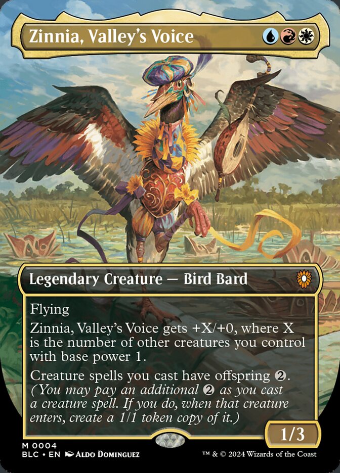Zinnia, Valley's Voice - Commander: Bloomburrow (Mythic) [BLC-4]