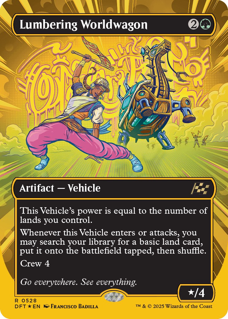Magic Aetherdrift Bundle - foil alternate-art Bundle-promokaart Lumbering Worldwagon