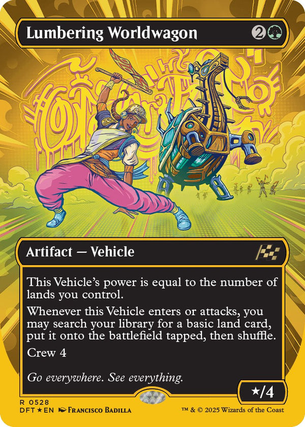 Magic Aetherdrift Bundle - foil alternate-art Bundle-promokaart Lumbering Worldwagon